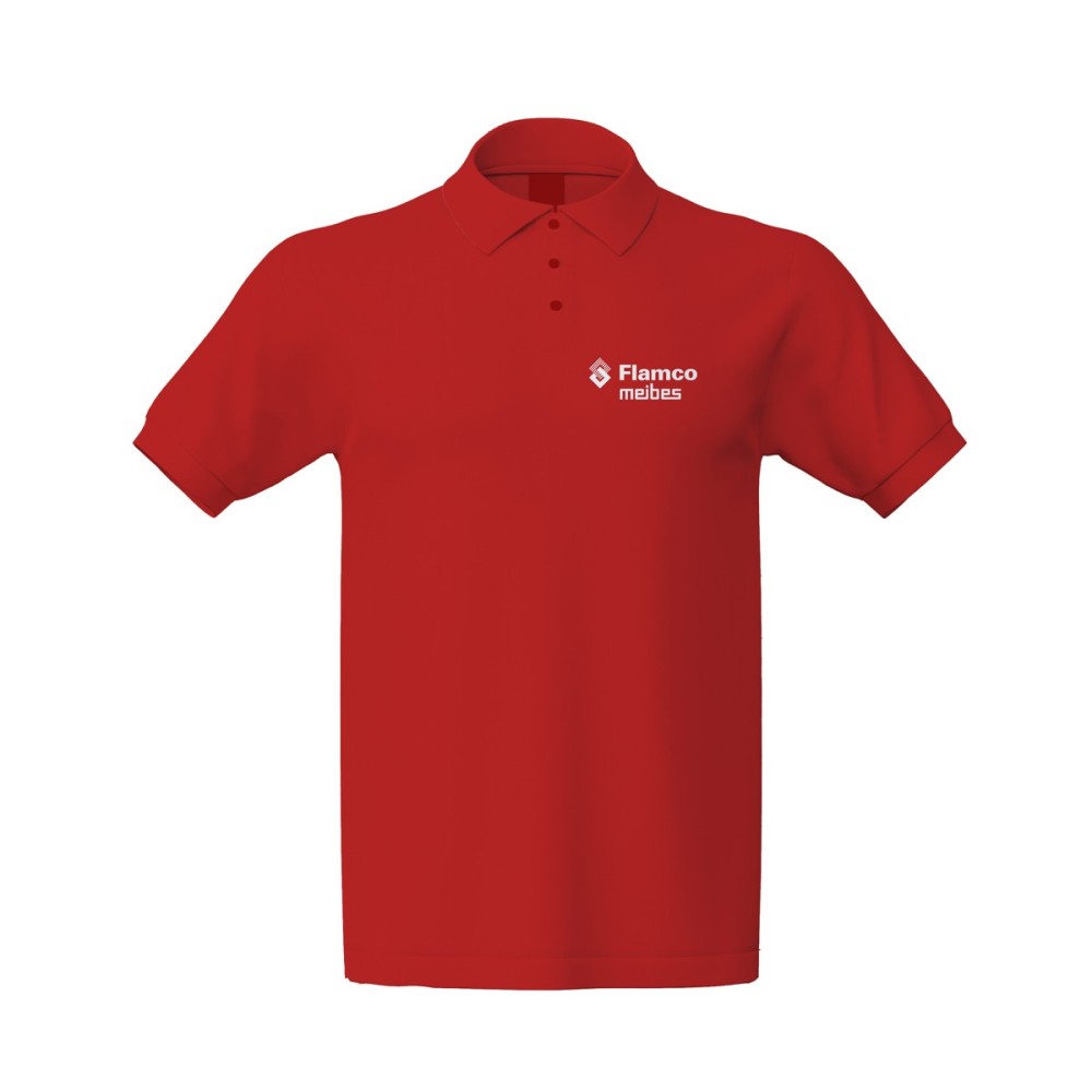 FLAMCO MEIBES logo polo shirt red M | 60★