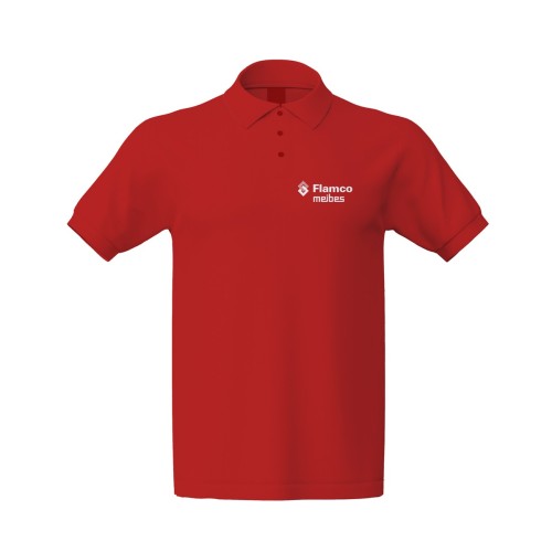 FLAMCO MEIBES logo polo shirt red M | 60★