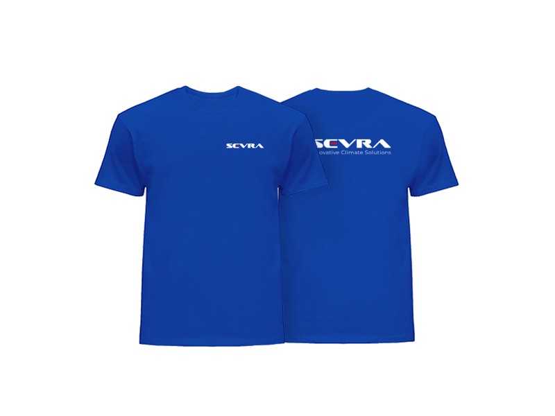 T-shirt logo SEVRA kolor niebieski