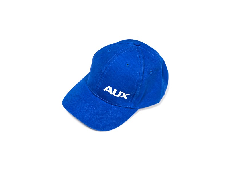 Czapka z daszkiem logo AUX kolor niebieski