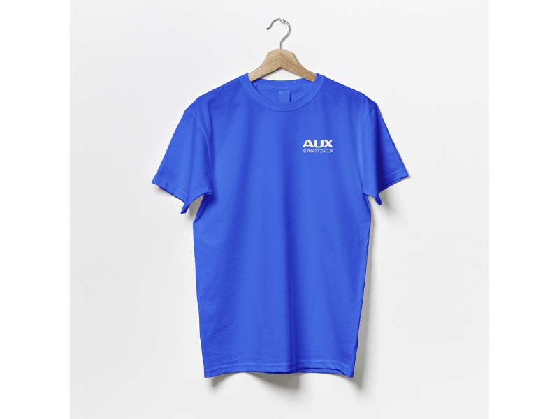 T-shirt logo AUX kolor niebieski M