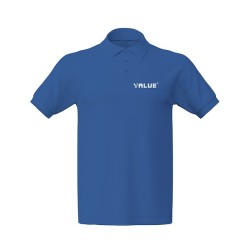 Koszulka polo logo VALUE kolor niebieski M | 80★