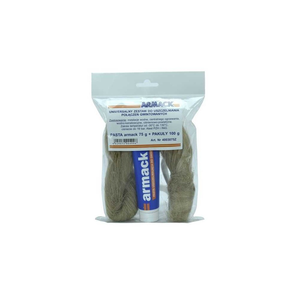 Sealing paste for threaded joints tube 75g + braid 100g