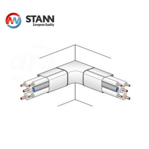 Inner corner for narrow channel 0305AI, 25x25mm STANN