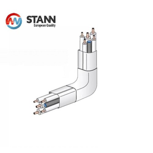 Kolano 90 stopni czarne 80x60mm STANN