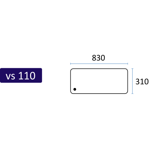 Taca ociekowa pod wspornik Rodigas VS110 830x310mm