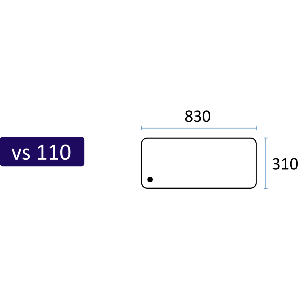 Taca ociekowa pod wspornik Rodigas VS210 1000x410mm