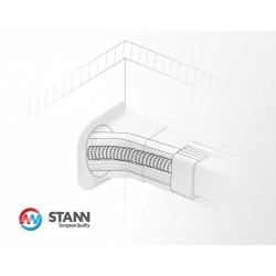 Trough corner rosette 80x60mm 0816RMS STANN 2