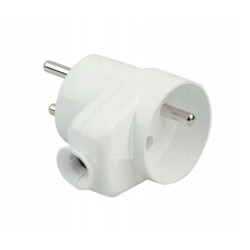Angle plug with grounded socket WT-16U/G-S