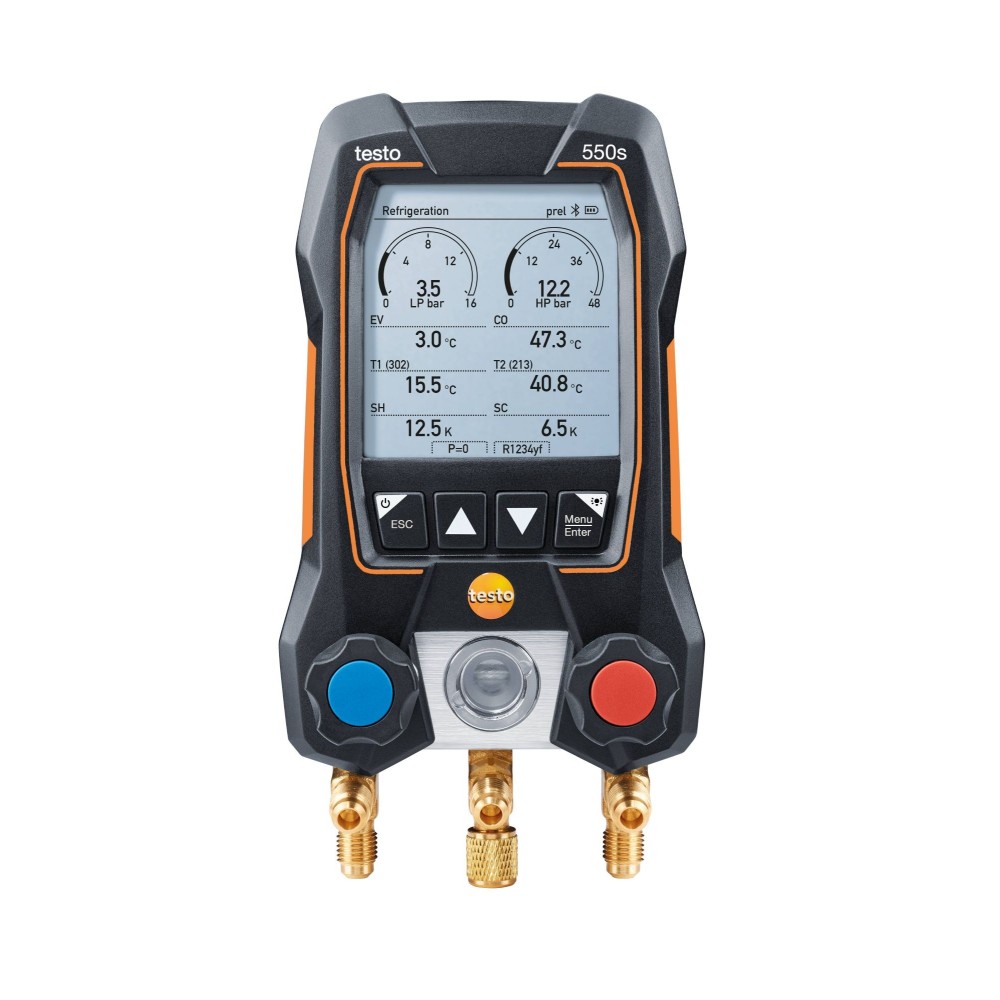 Testo 550S Smart - elektroniczna oprawa zaworowa, manometry
