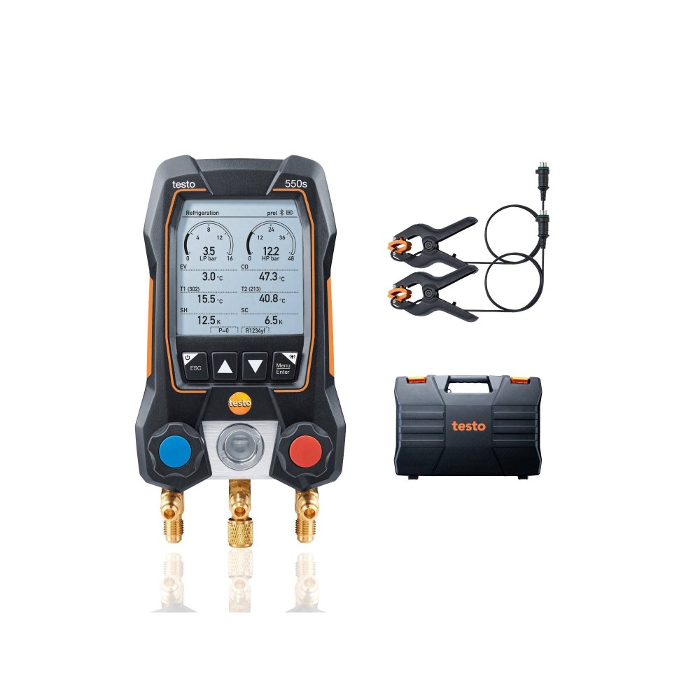 Testo 550S Basic - electronic valve luminaire, pressure gauges