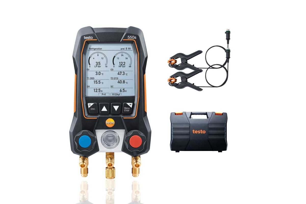 Testo 550S Basic - elektronické ventilové svítidlo, manometry