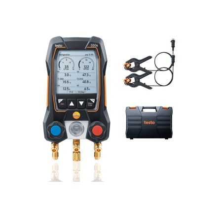 Testo 550S Basic - elektronické ventilové svítidlo, manometry