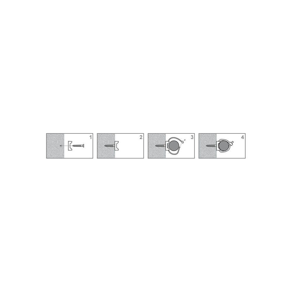 Mounting base, holder for cable ties 100 pcs.