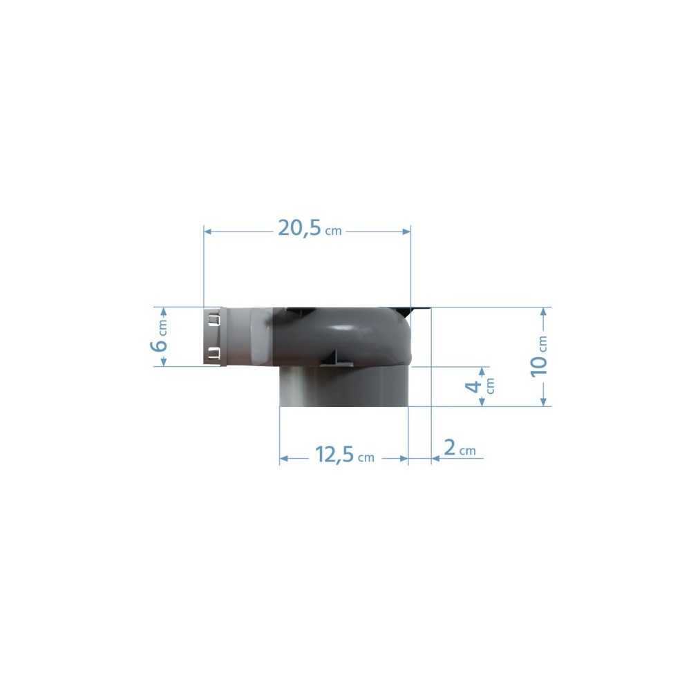 Expansion box for recuperation PP PE-FLEX fi 50mm, 5x50