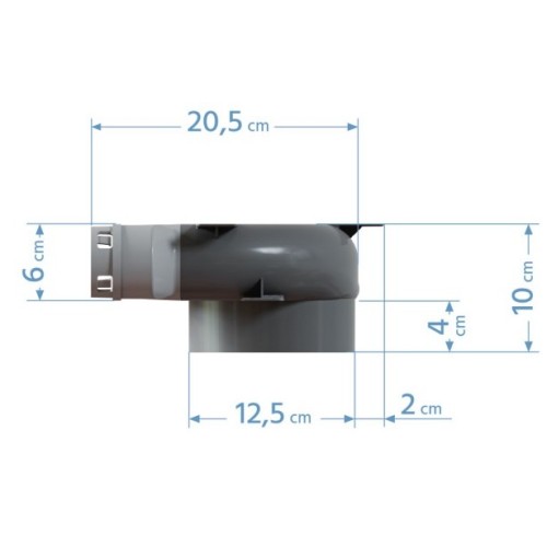 Expansion box for recuperation PP PE-FLEX fi 50mm, 5x50