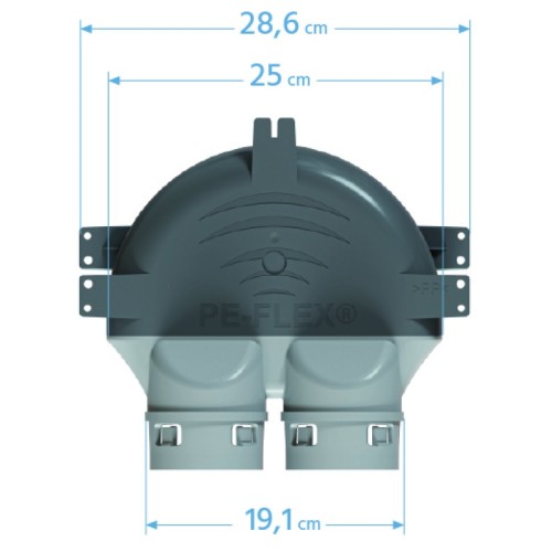 Rekuperační box PP PE-FLEX fi 75mm, 2x75