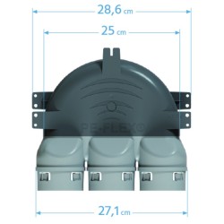 Expansion box for recuperation PP PE-FLEX fi 75mm, 3x75 2