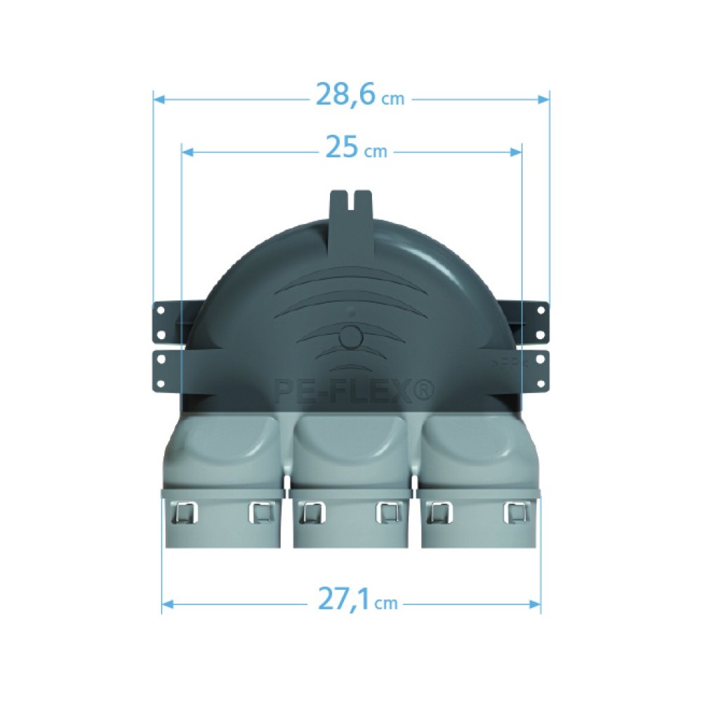 Rekuperační box PP PE-FLEX fi 75mm, 3x75