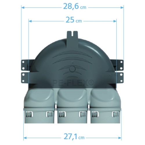 Skrzynka rozprężna do rekuperacji PP PE-FLEX fi 75mm, 3x75