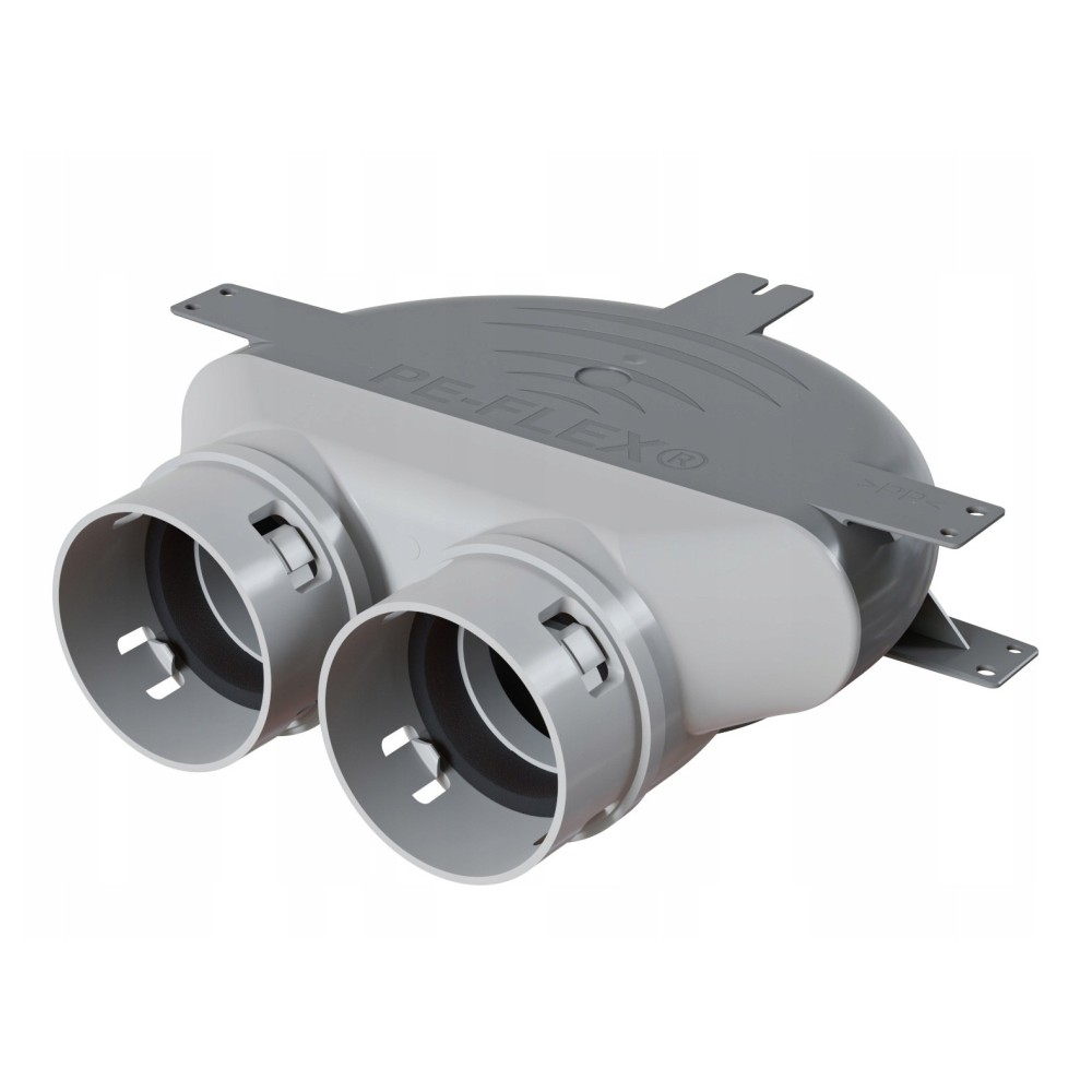 Expansion box for recuperation PP PE-FLEX fi 75mm, 2x90