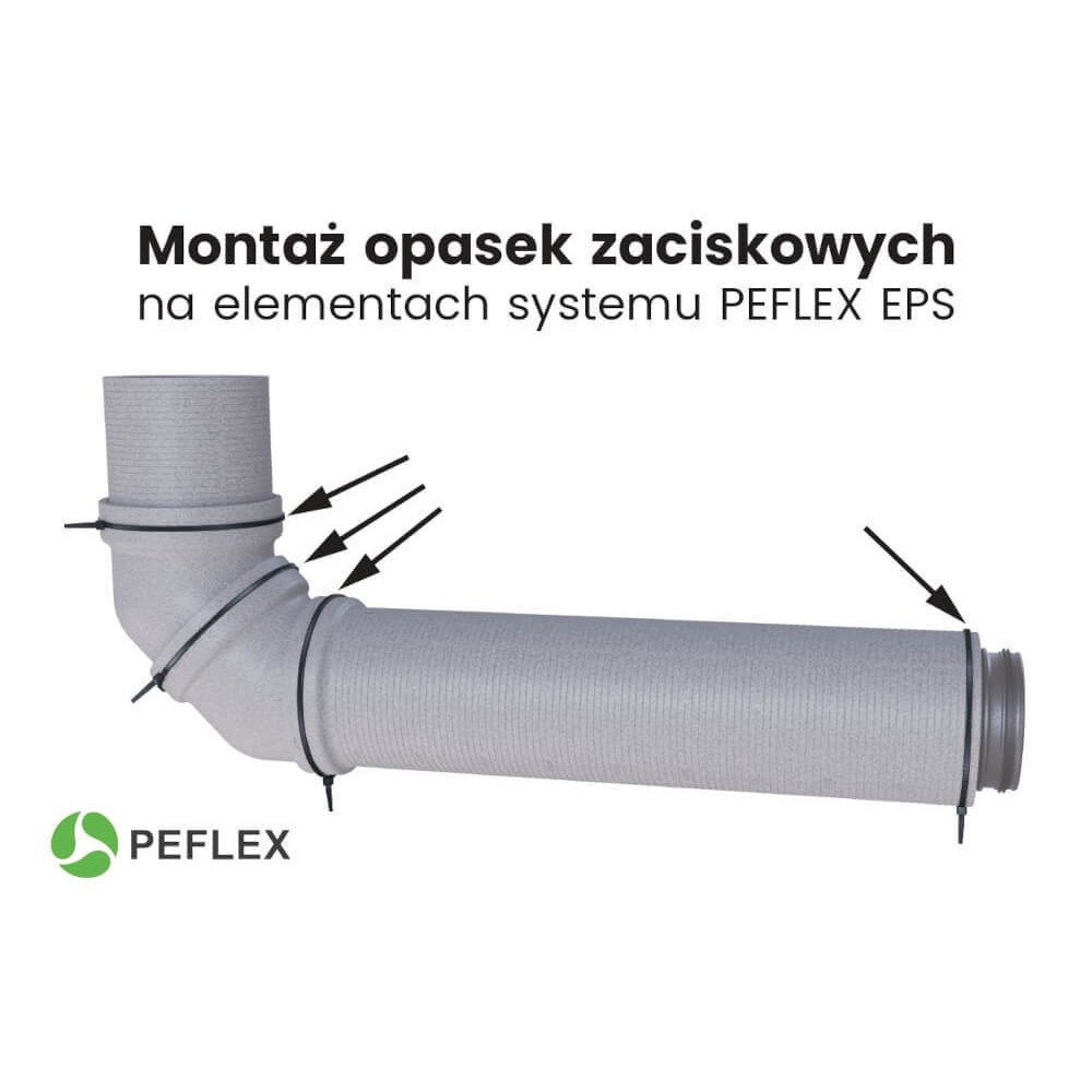 Objímka PE-FLEX pro potrubí EPS a sací/výfukové potrubí fi 200 / 250