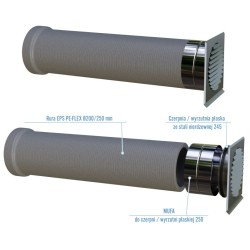 Mufa PEFLEX do rury EPS i czerpni, wyrzutni fi 200 / 250 2