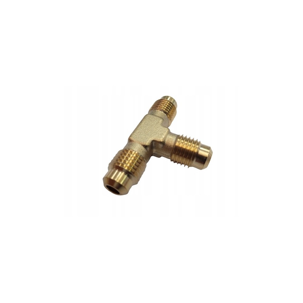 Brass tee connector for service hoses 1/4''M SAE