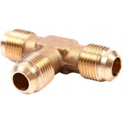 Brass tee connector for service hoses 1/4''M SAE
