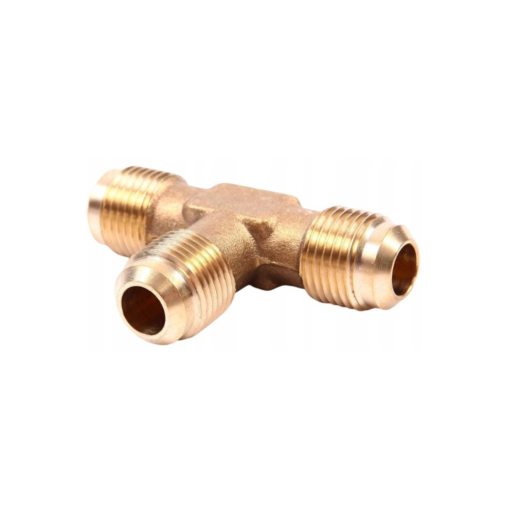 Brass tee connector for service hoses 1/4''M SAE