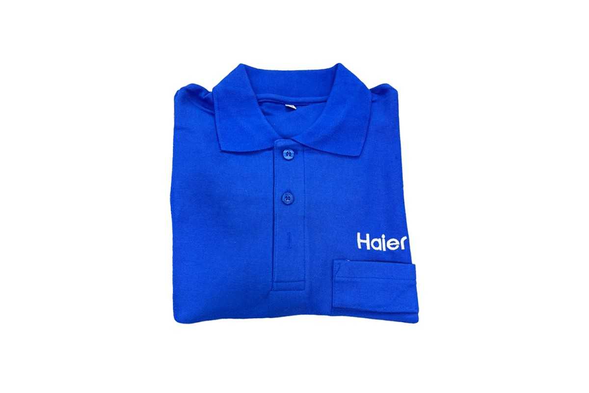 Koszulka polo logo Haier kolor ciemny niebieski | 80★