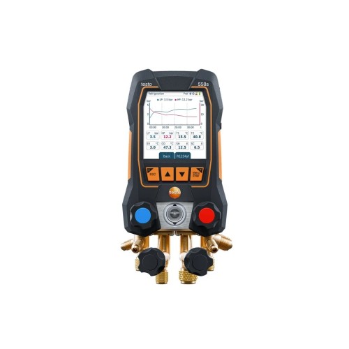 Testo 558S - zestaw Smart Vacuum elektroniczna oprawa zaworowa z intuicyjnym ekranem dotykowym