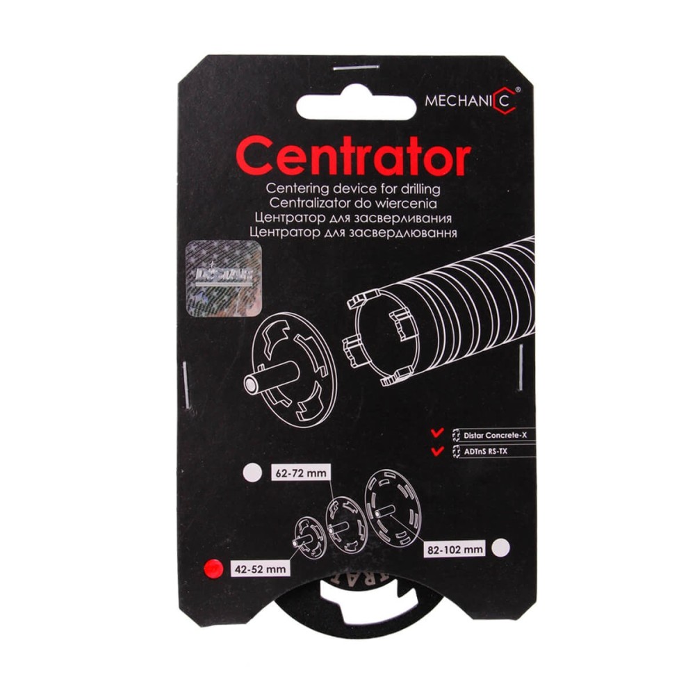 Centrator do wierteł diamentowych Distar RS/RM-TX 62/72