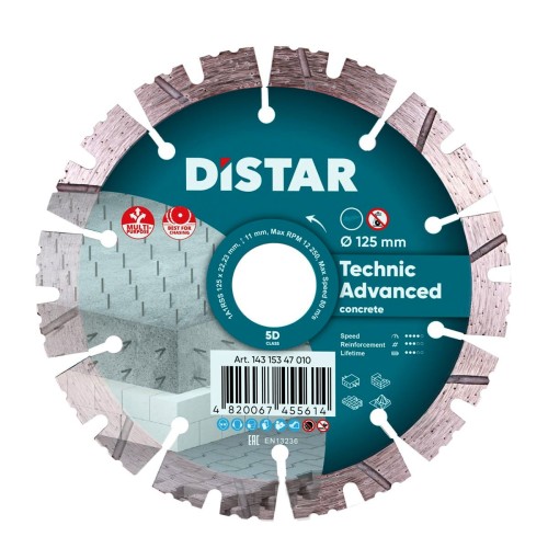Tarcza diamentowa tnąca Distar 1A1RSS 125 Technic Advanced
