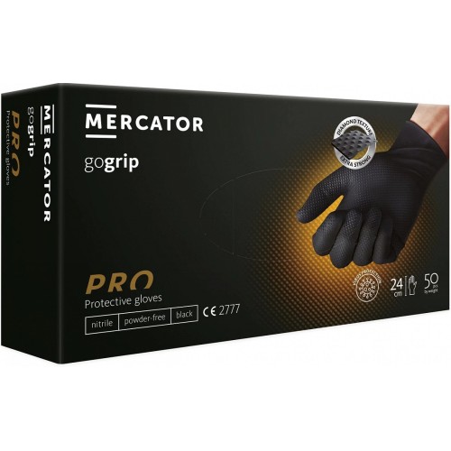 Rękawice robocze nitrylowe, bardzomocne - GO GRIP (50szt)