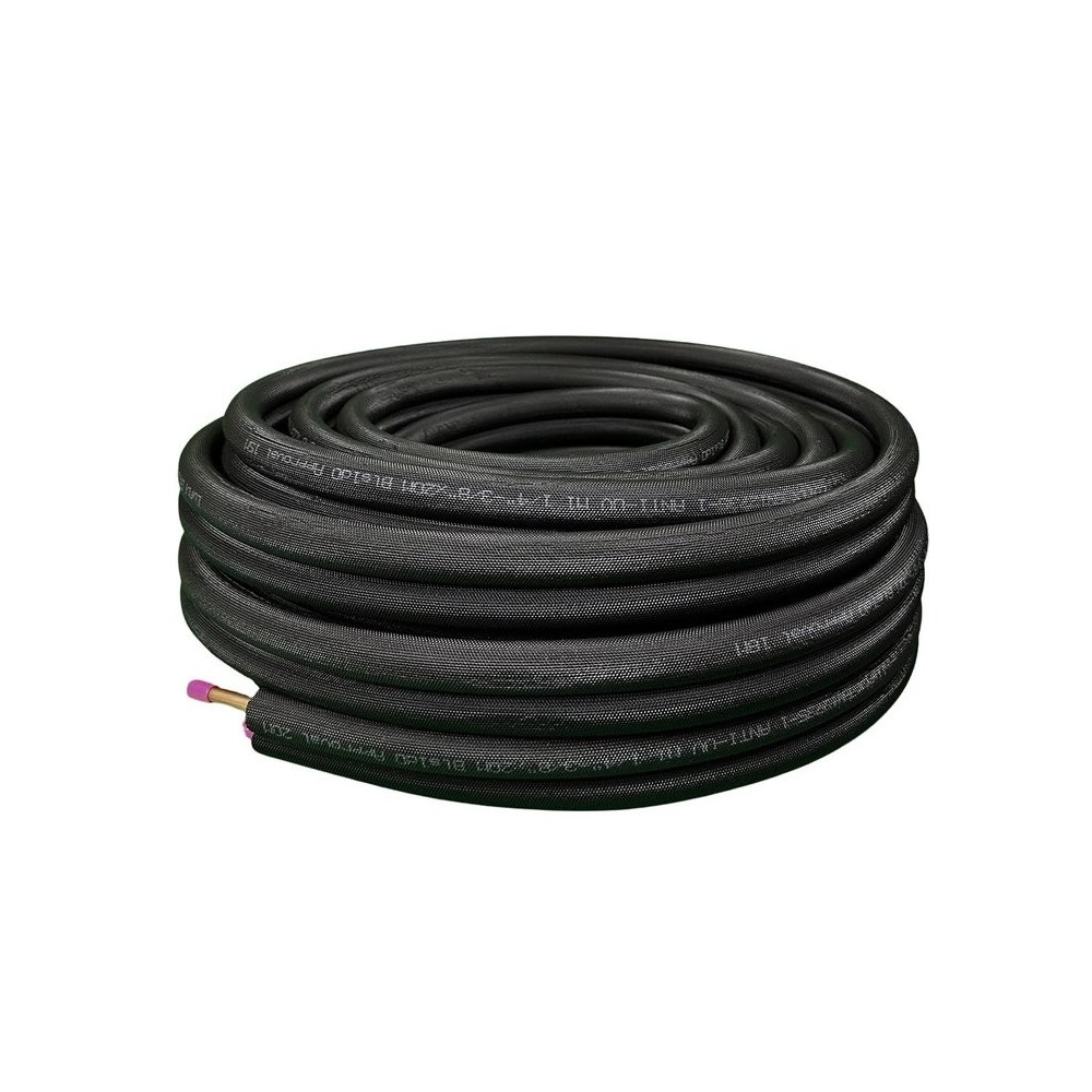 Rura miedziana łączona 1/4 x 3/8 w czarnej otulinie, 20mb