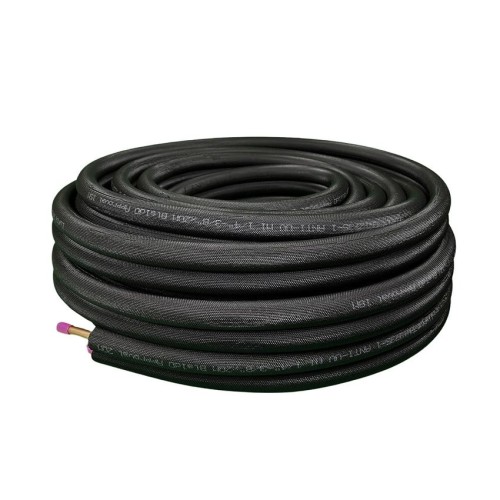 Rura miedziana łączona 1/4 x 3/8 w czarnej otulinie, 20mb