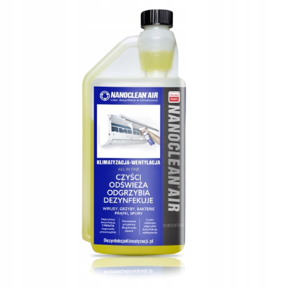 Środek do czyszczenia i dezynfekcji klimatyzacji NanoClean / VIRUSOLVE+ kwiatowy 1L koncentrat