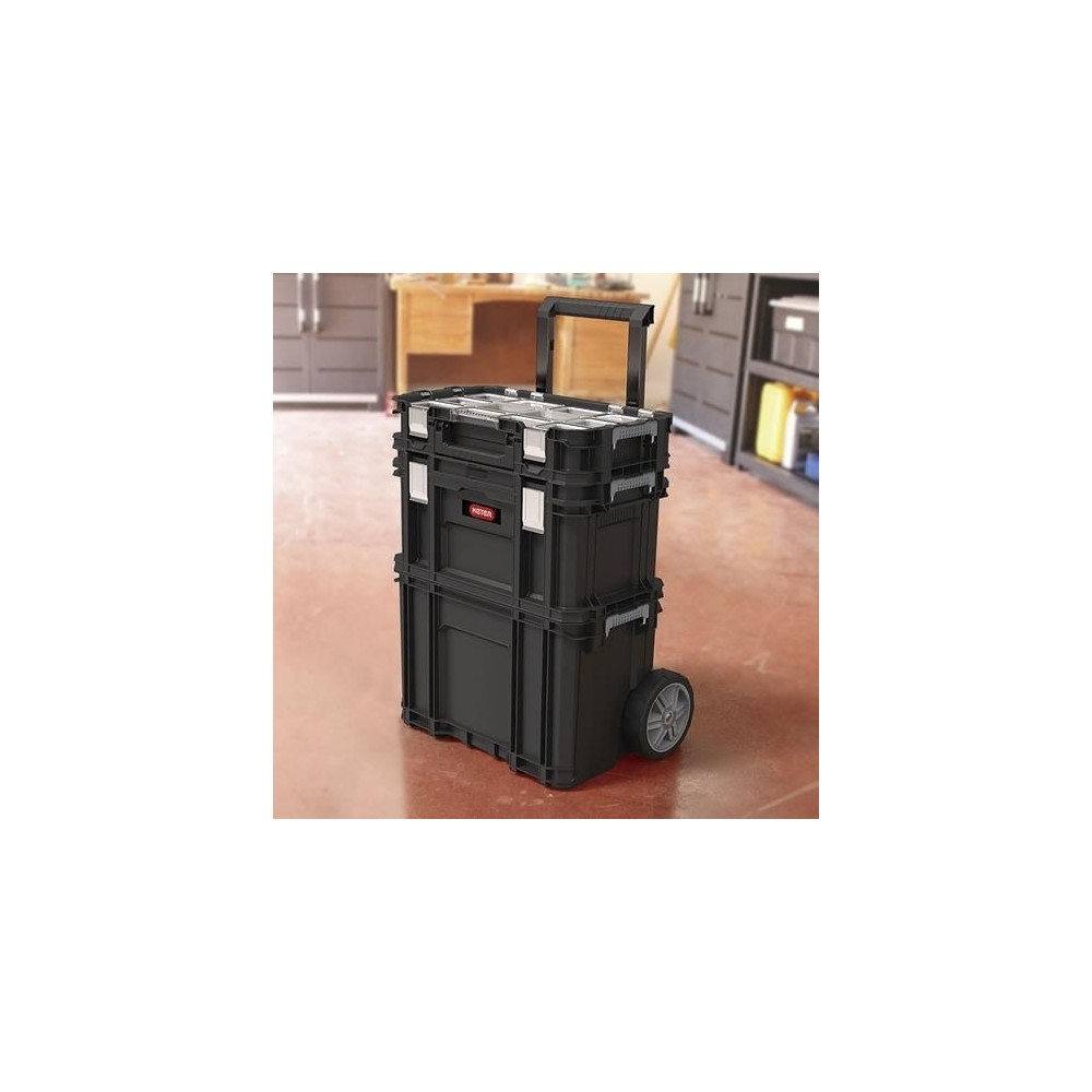 KETER Zestaw skrzynek CONNECT ROLLING SYSTEM czarny