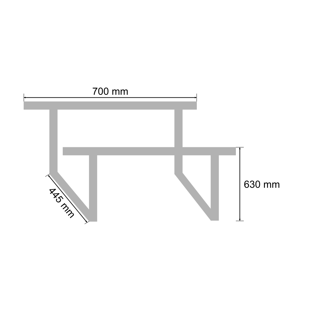 copy of Bracket, overhead mount Ivensis IU450 | depth: 455mm