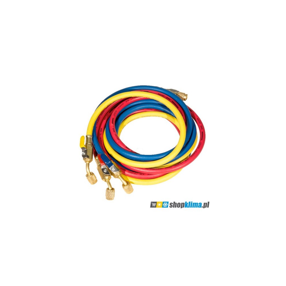 Set of filling hoses with valves E-360RYB-C