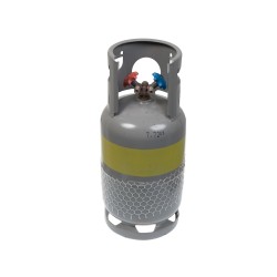 Two-valve cylinder for recovery of refrigerants 12 kg