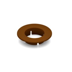 Hnědá rozeta BRSPlast, kryt otvoru 60 mm