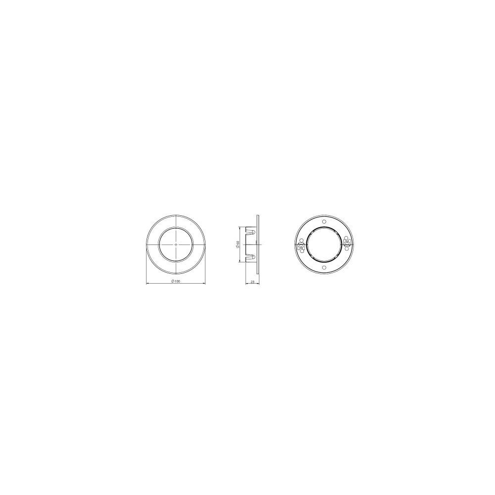 Anthracite escutcheon BRSPlast, hole cover 60 mm