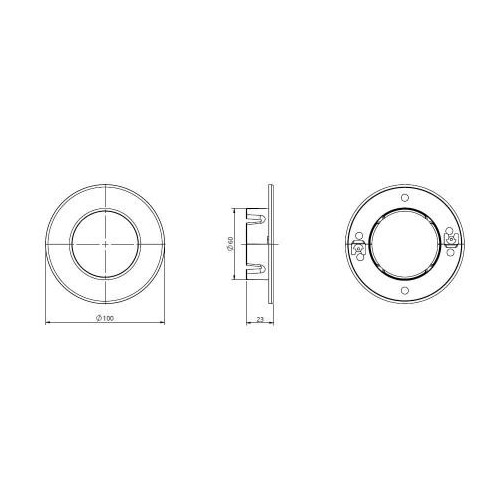Anthracite escutcheon BRSPlast, hole cover 60 mm