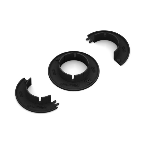 Černá rozeta BRSPlast, kryt otvoru 60 mm