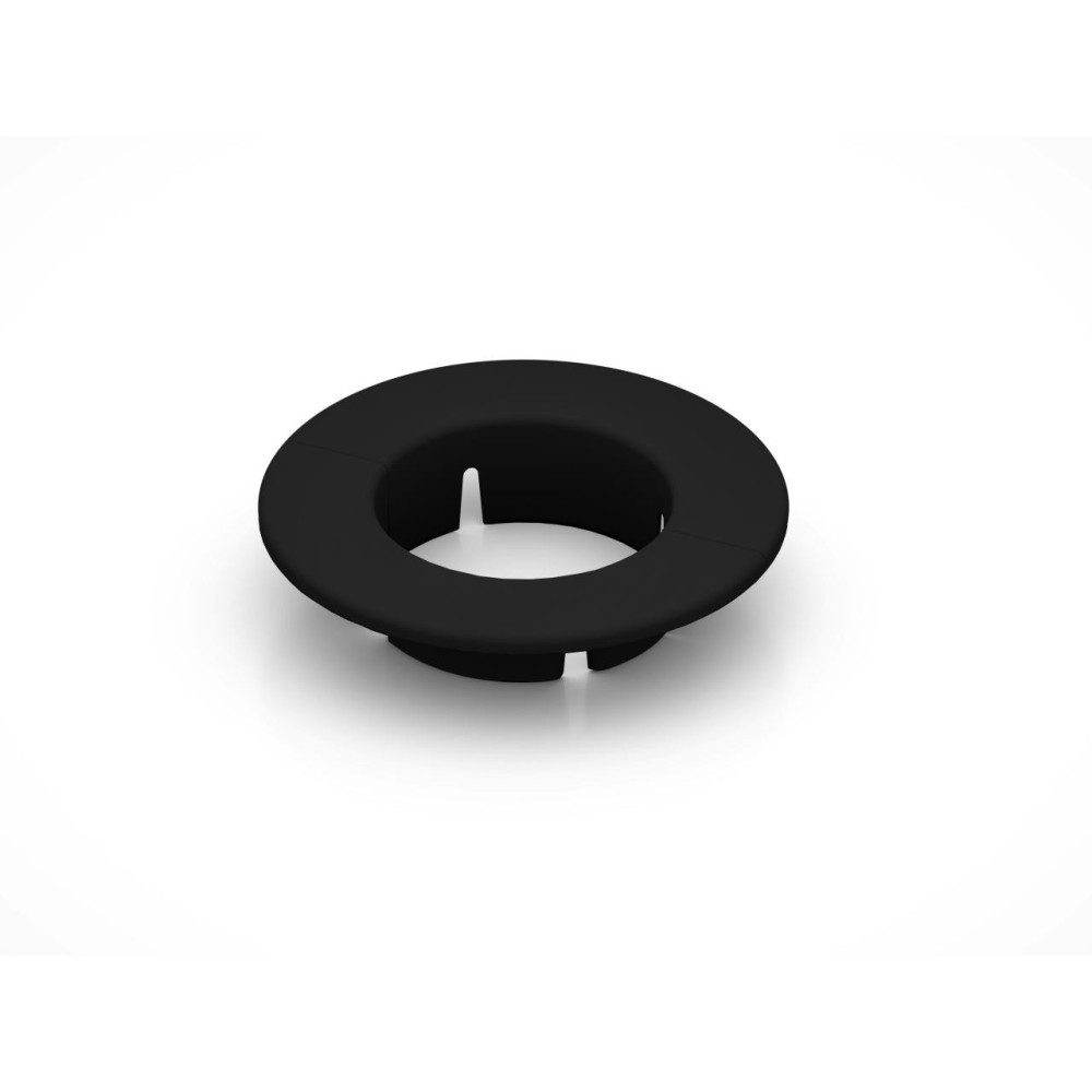 Černá rozeta BRSPlast, kryt otvoru 60 mm