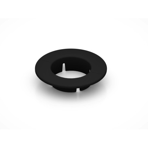 Černá rozeta BRSPlast, kryt otvoru 60 mm