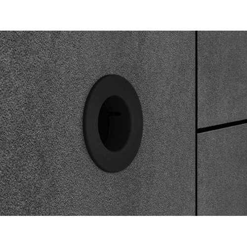 Black escutcheon BRSPlast, hole cover 60 mm