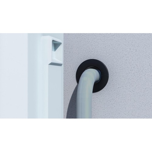 Black escutcheon BRSPlast, hole cover 60 mm